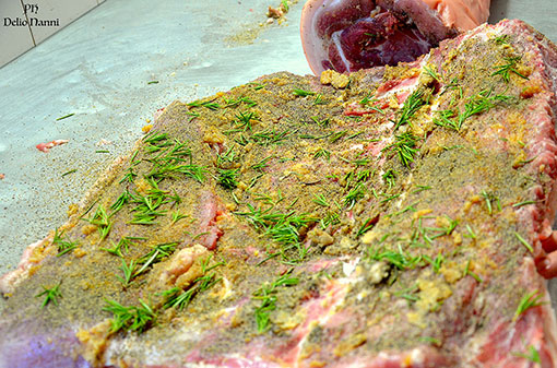 Preparazione Porchetta